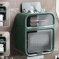 Wall Mount Tissue Holder with Clear Window Large Capacity Paper Dispenser for Bathroom
