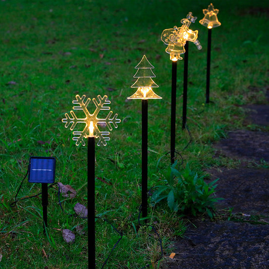 5 In 1 Solar Christmas Ground Plug Light