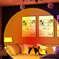 2Pcs Sunset Lamp Projector RGB Color Rotation LED Sunset Projection Lamp Room Decor