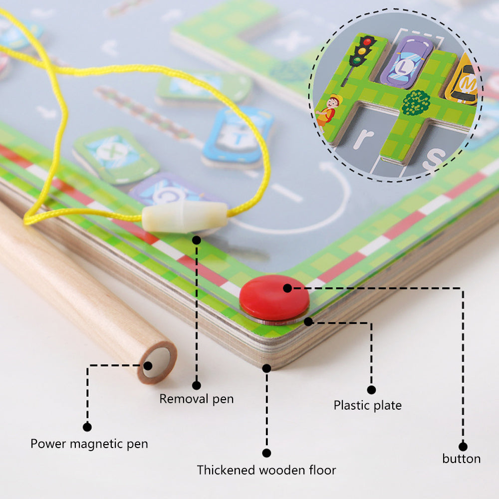 Adhesive Letter Matching Parking Maze Learning Educational Toddler Toy