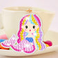 DIY Mermaid Rhinestone Painting Keychain Kits Unicorn Christmas Rhinestone Painting Kit Christmas Tree Hanging Ornaments