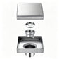 Square Shower Drain with Filter Detachable Stainless Steel Floor Drain for Bathroom Balcony