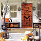 Large Halloween Door Curtain for Doors Windows Walls Bat Spider Web Door Cover for Holiday Party Decoration