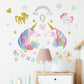 Rainbow Unicorn Wall Stickers Decors for Girls Room