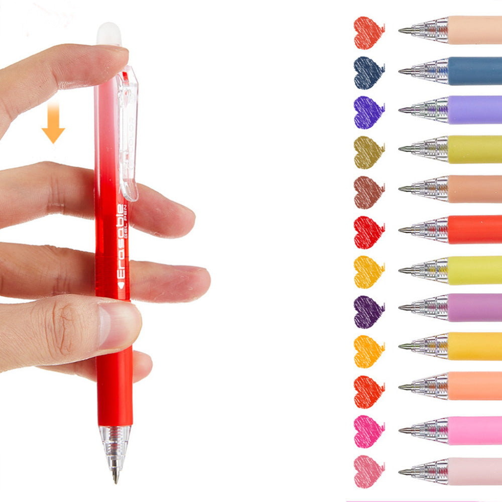 Colorful Click-Erasable Gel Pen Set for Students School and Office