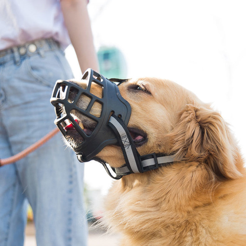 Adjustable Pet Dog Muzzle No Bite Basket Muzzle Cage Mouth Mesh Cover