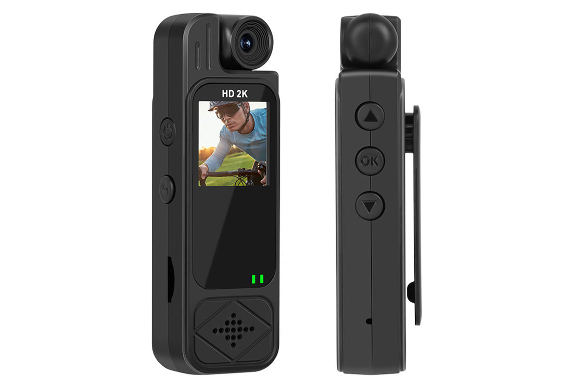 2K Body Camera HD Video DVR IR Night Cam Rotatable Lens Camcorder