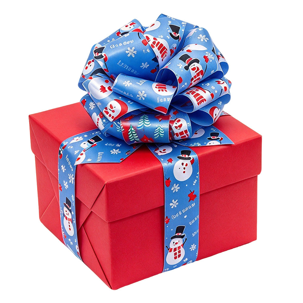 12 Pack Double Sided Printed Christmas Pull Ribbon Bows for Gift Wrapping