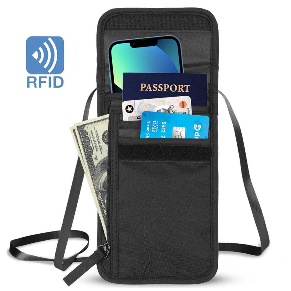 2Pcs RFID-Blocking Travel Anti-Theft Security Crossbody Bag