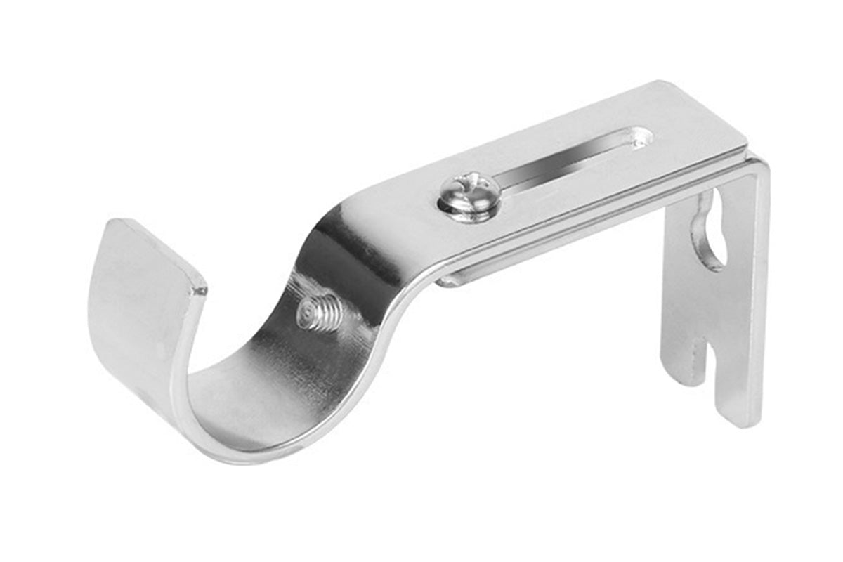2PCS Curtain Rod Brackets Adjustable Wall Mounts Hang Curtain Rod Holders