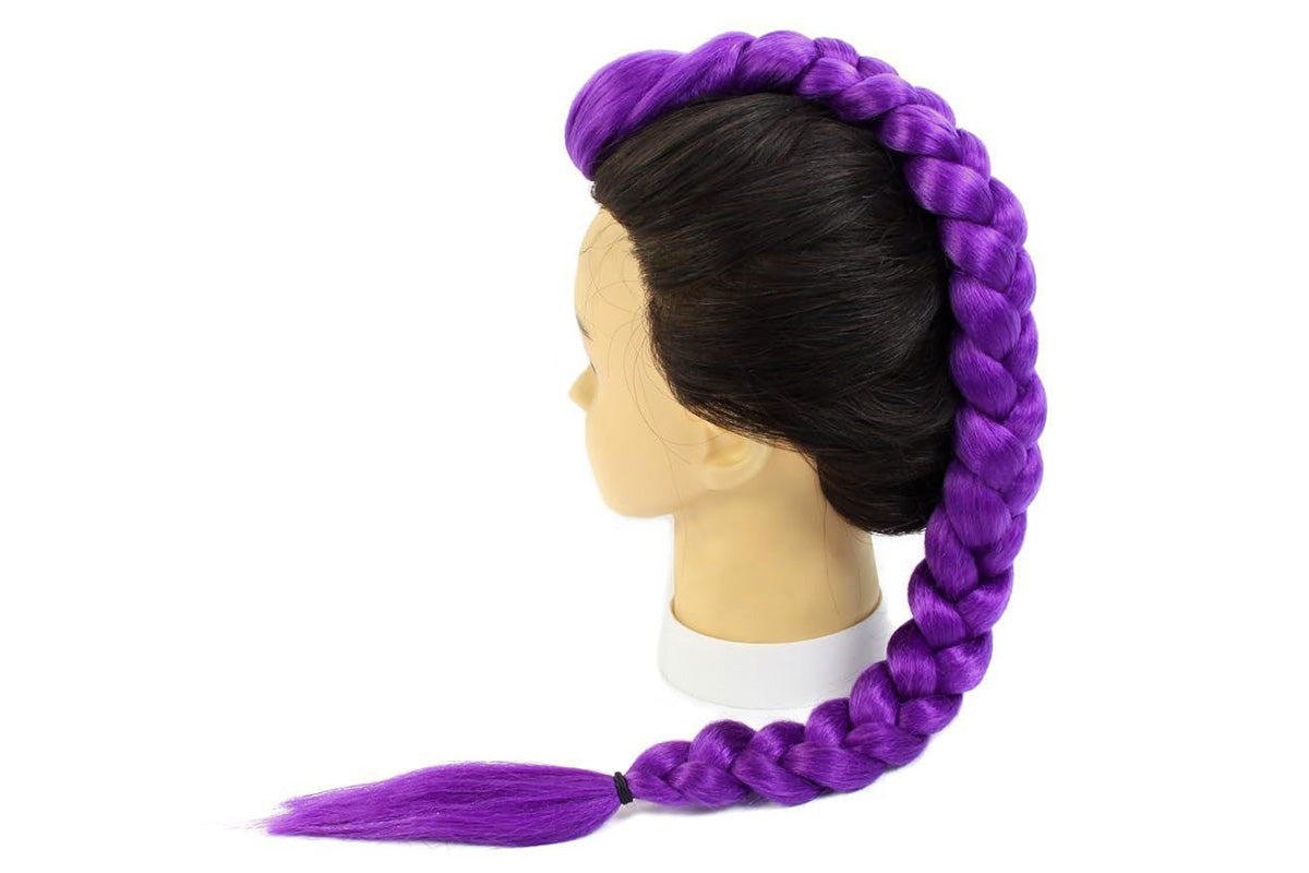 Long Purple Braided Ponytail Hair Extension