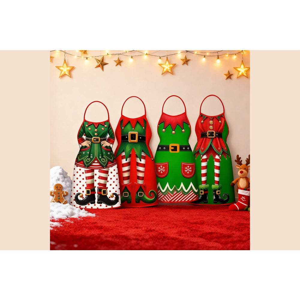 Christmas Funny Cartoon Cooking Apron for Kitchen