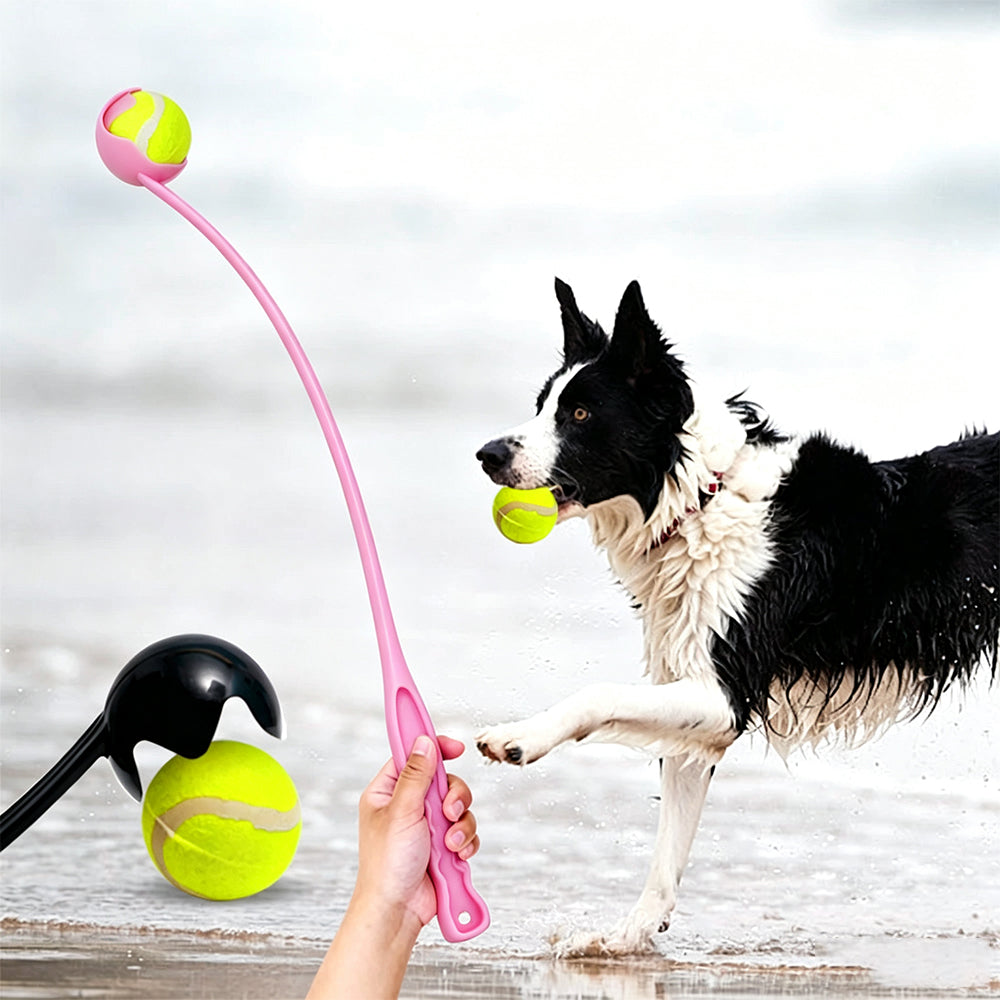 60cm Pet Dog Puppy Tennis Ball Launcher with Ball