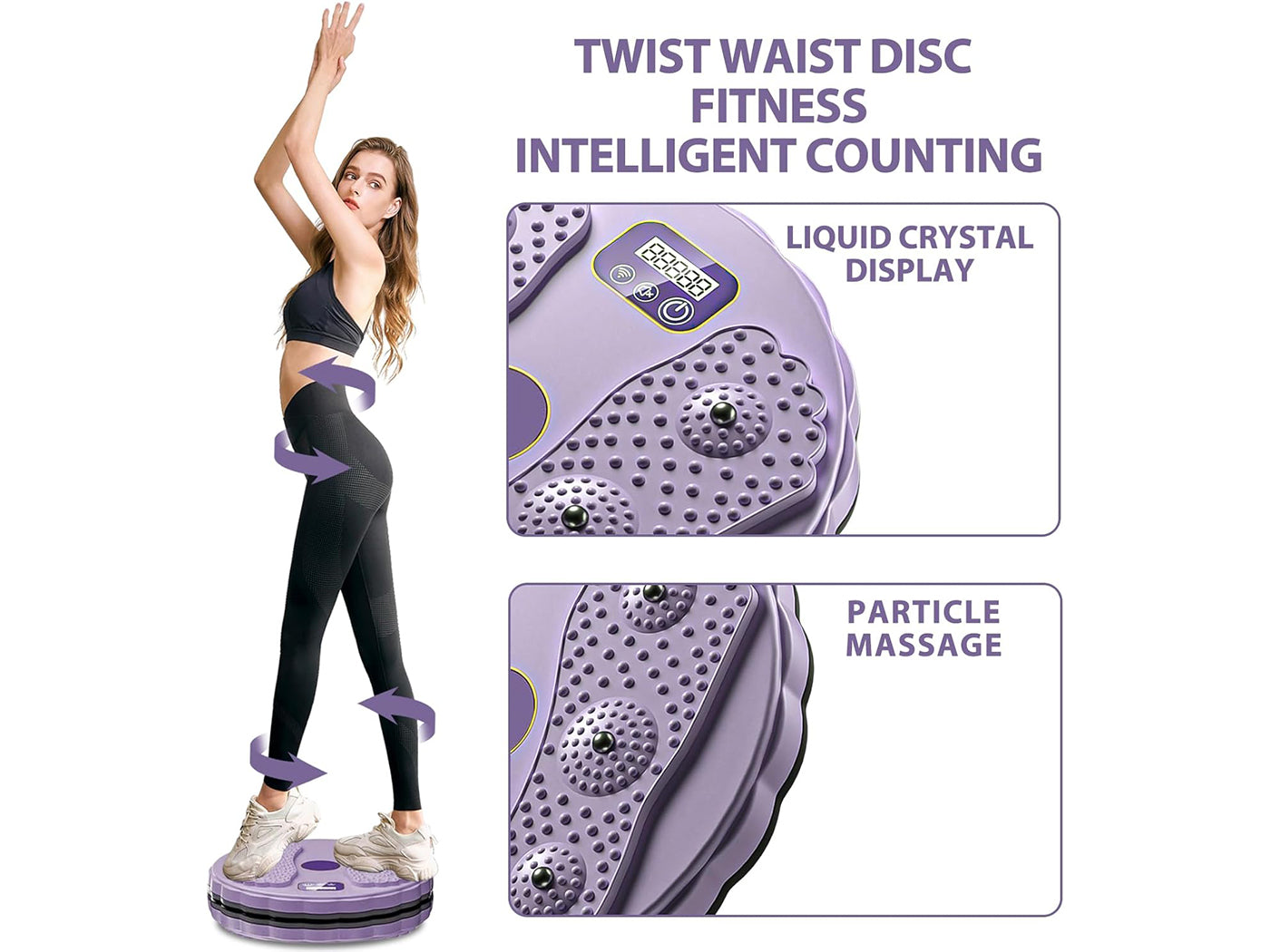 LCD Electronic Non-Slip Fitness Ab Waist Twister Disc