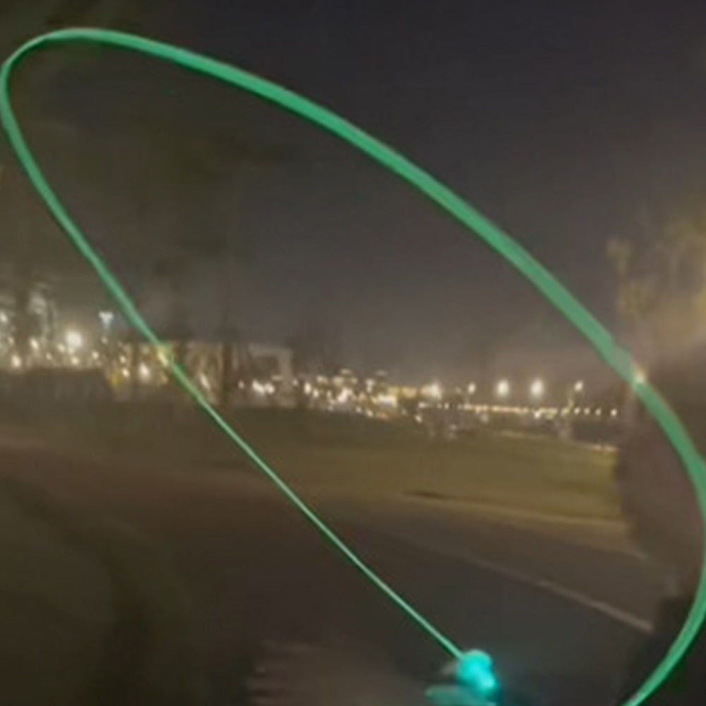 Handheld Double Wheel Rope Launcher Glow In the Dark Lasso Loop Fidget Toy