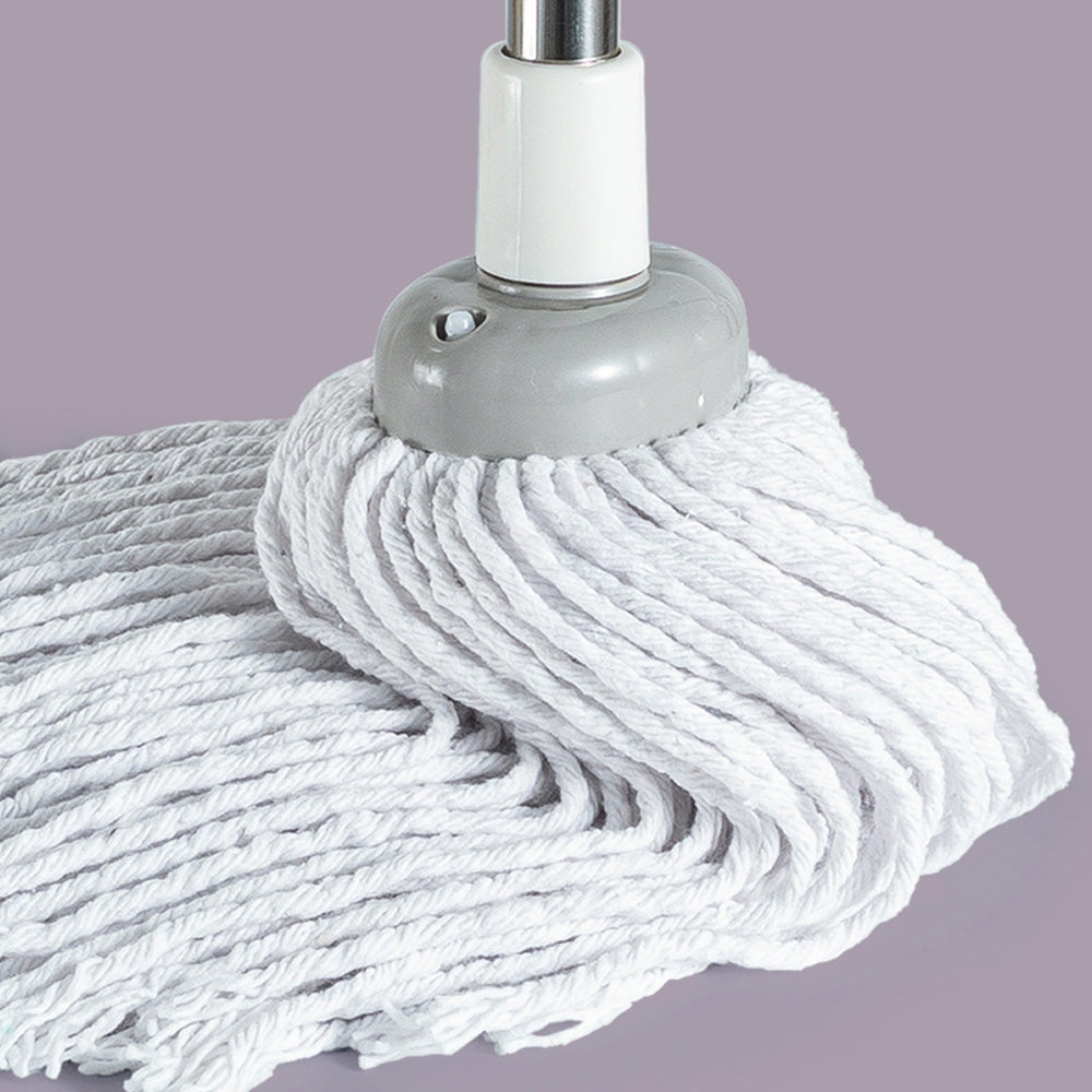 Cotton Mop with Stainless Steel Handle and Refill Head for Floor Cleaning