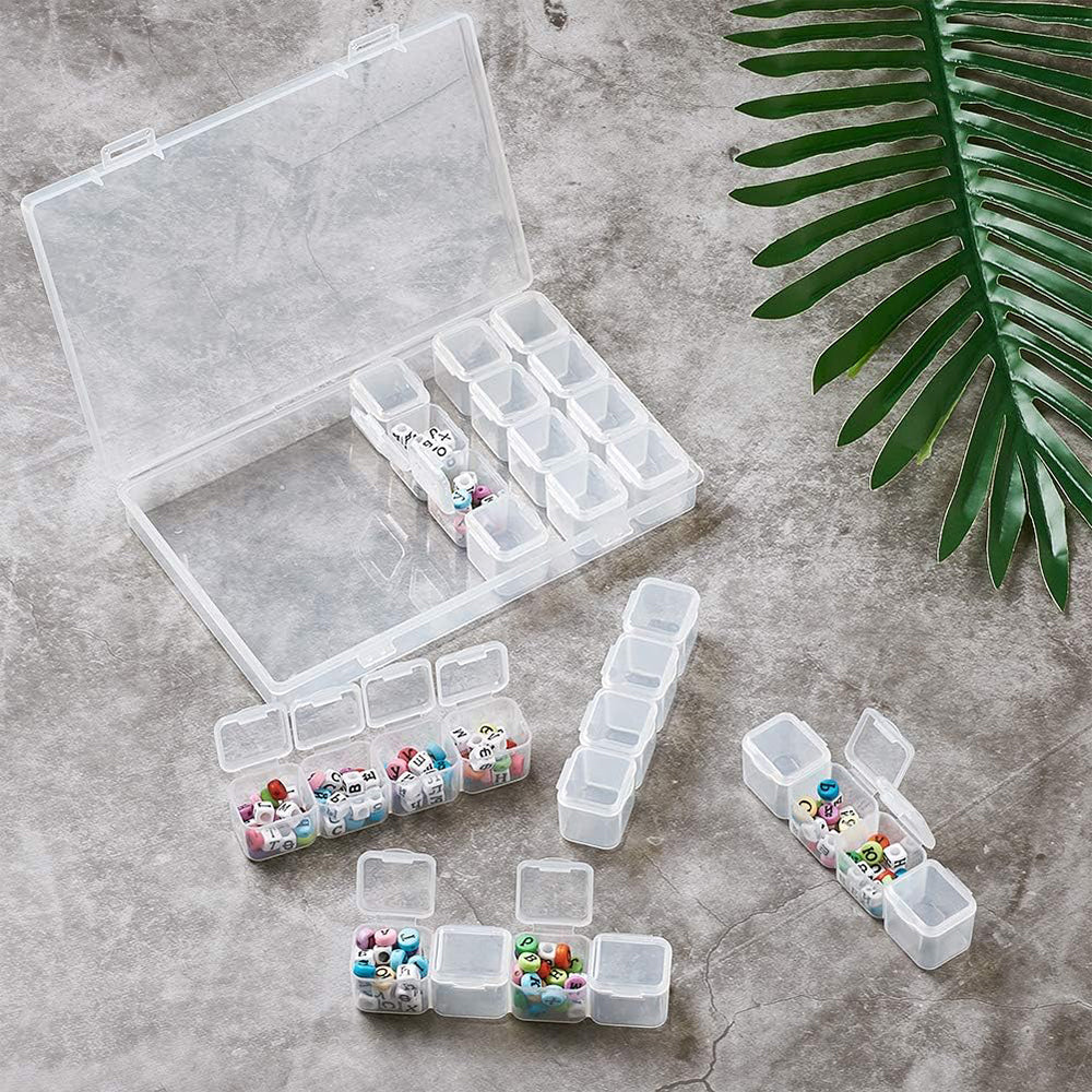 Clear Mini Multi-Functional Portable Jewelry Pill OrganizerBox