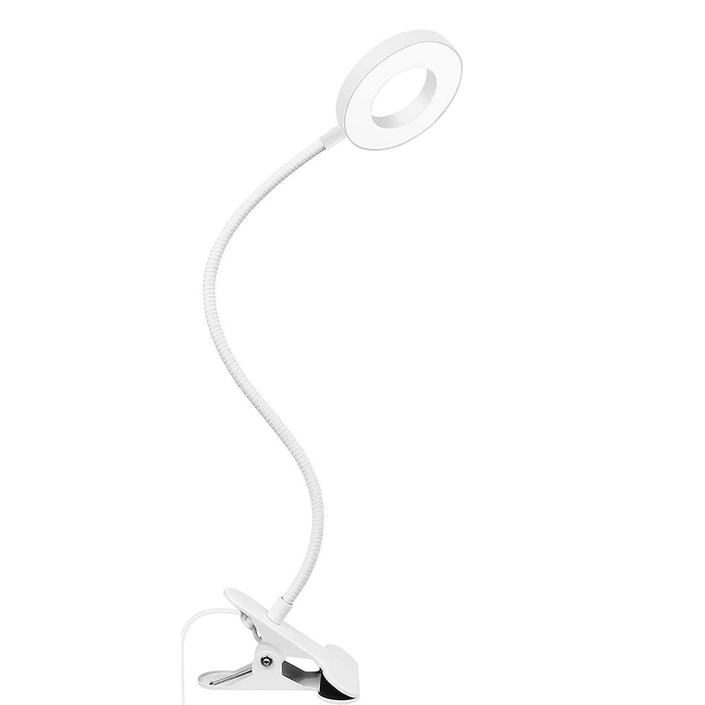 Desk Light USB LED Reading with Clip Dimmable Table Lamp Clip Bed Lamp