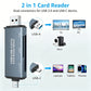 CF SD TF Card Reader USB-A and USB-C Card Reader Compatible with Android iPhone
