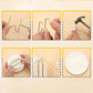14Pcs Invisible Plate Hangers for Wall Display Stainless Steel Gold Plate Holder Set