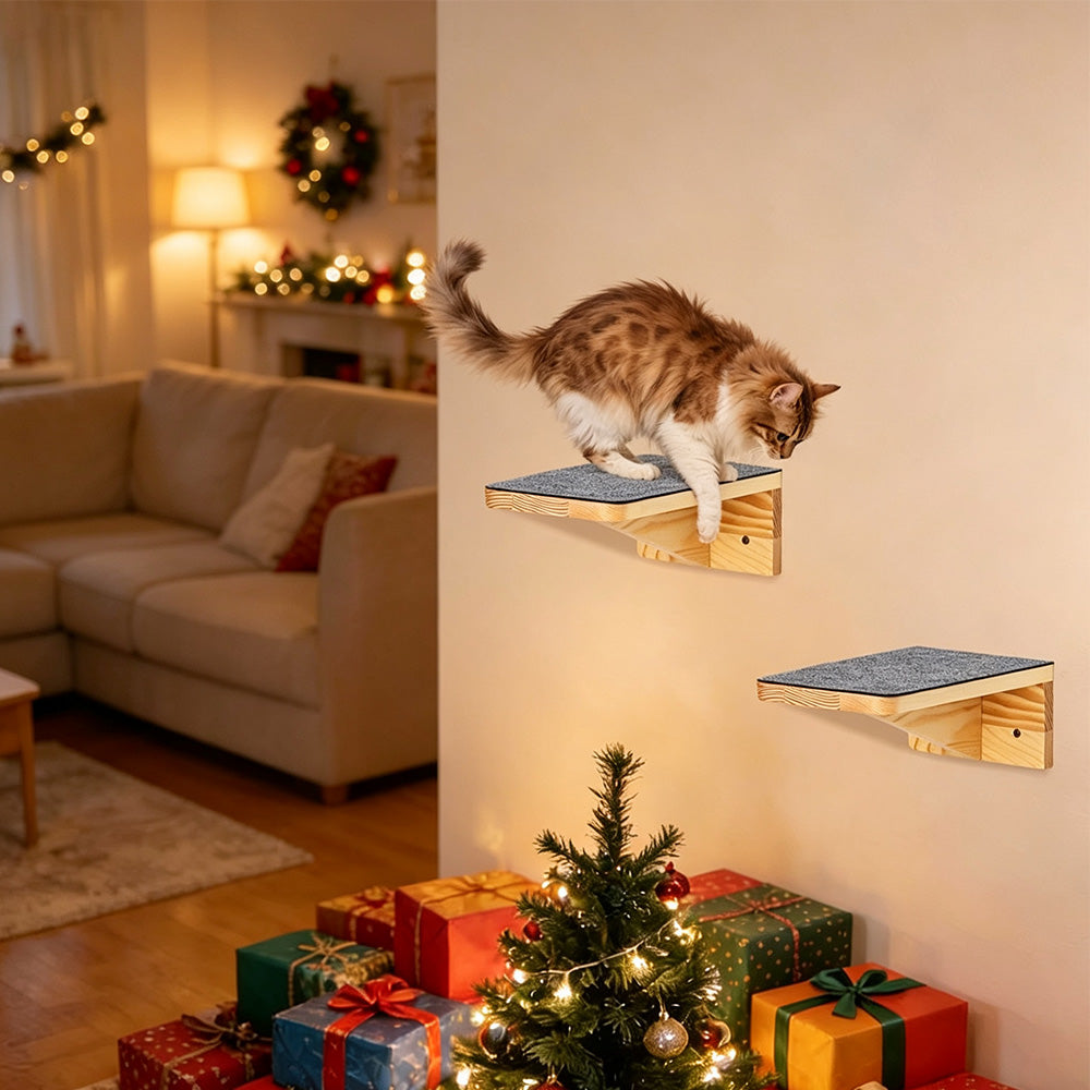 Wall Mounted Cat Climbing Shelf Cat Ladder Cat Wall Furniture Steps