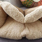 Fleece Chair Seat Cushion Lumbar Back Support Cushion