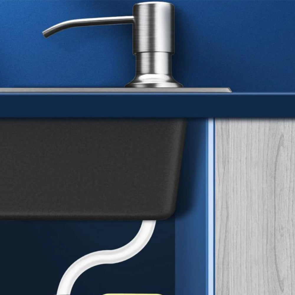 2Pcs Kitchen Sink Soap Dispenser Stainless Steel Hand Liquid Pump with 1.2m Tube Kit