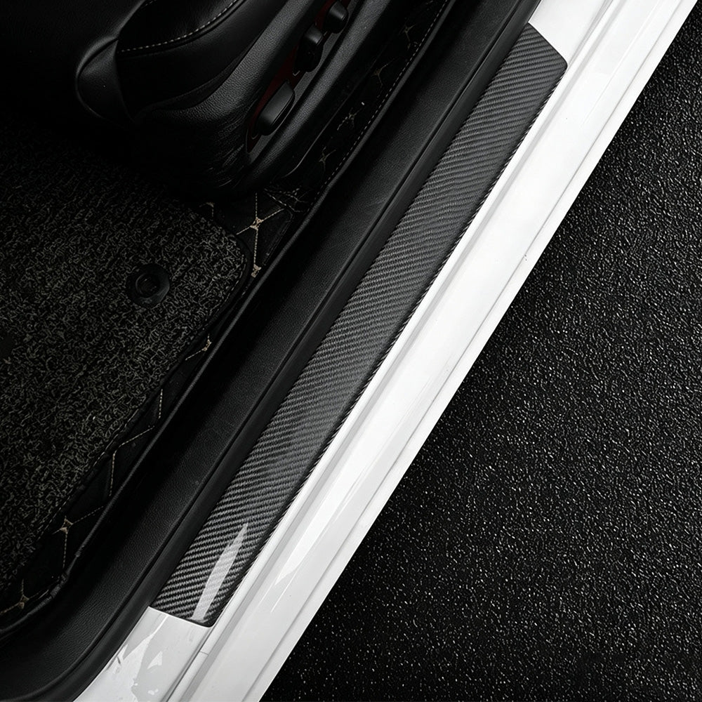 8 Pack Carbon Fiber Texture Car Door Sill Guard Stickers