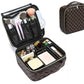 Checkered Makeup Bag Travel Cosmetic Bags Adjustable Partition Toiletry Organizer