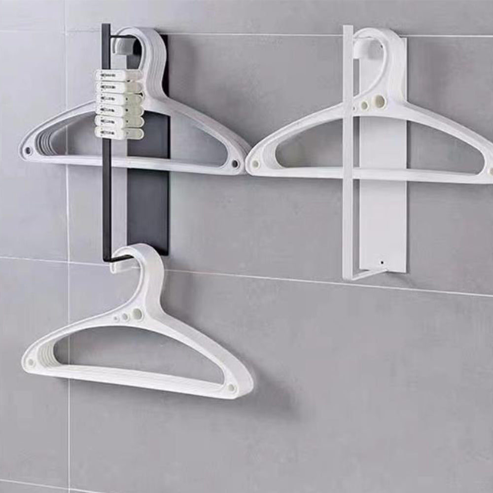2Pcs Adhesive Clothes Hanger Storage Rack