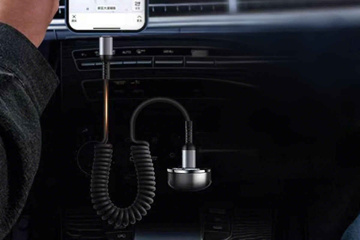 USB C To C Cable Car Coiled Type C Charging Cable For iPhone Samsung