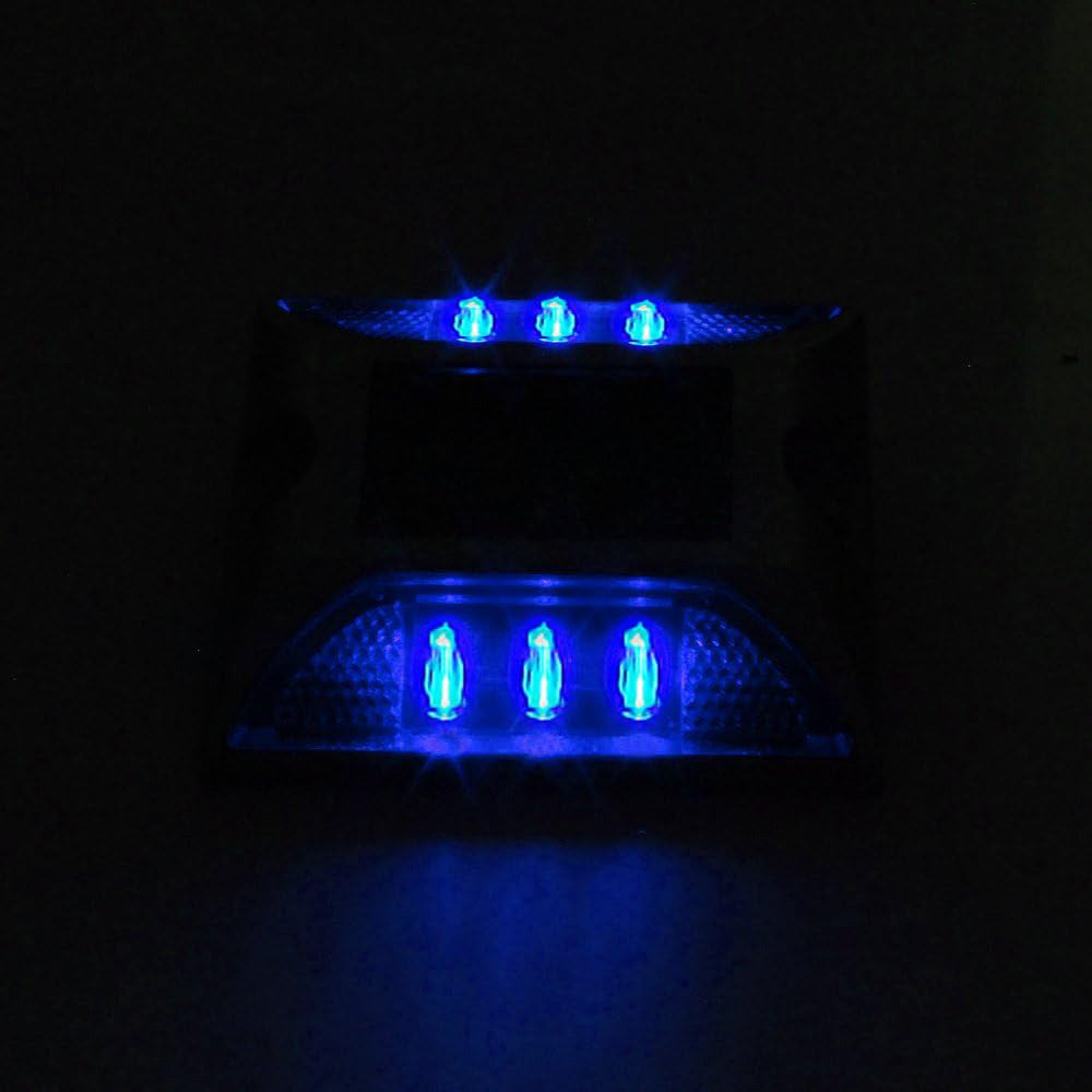 2 Pack Solar Deck Lights for Outdoor Roadway Driveway and Path Marking