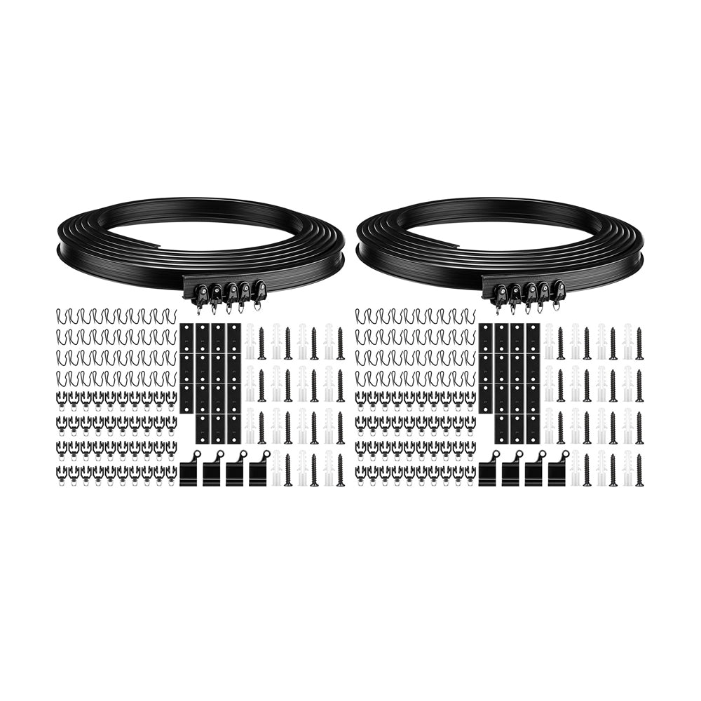 5m Heavy Duty Curtain Rail Track Set Flexible Rail Window Curtain Track