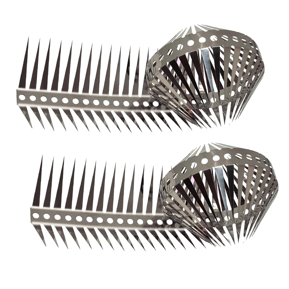 2Pcs Trimmable Stainless Steel Bird Spikes for Outdoor Pigeons and Other Small Birds
