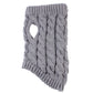 Puppy Dog Jumper Winter Warm Knitted Sweater Pet Clothes for Small Dogs Coat-Grey