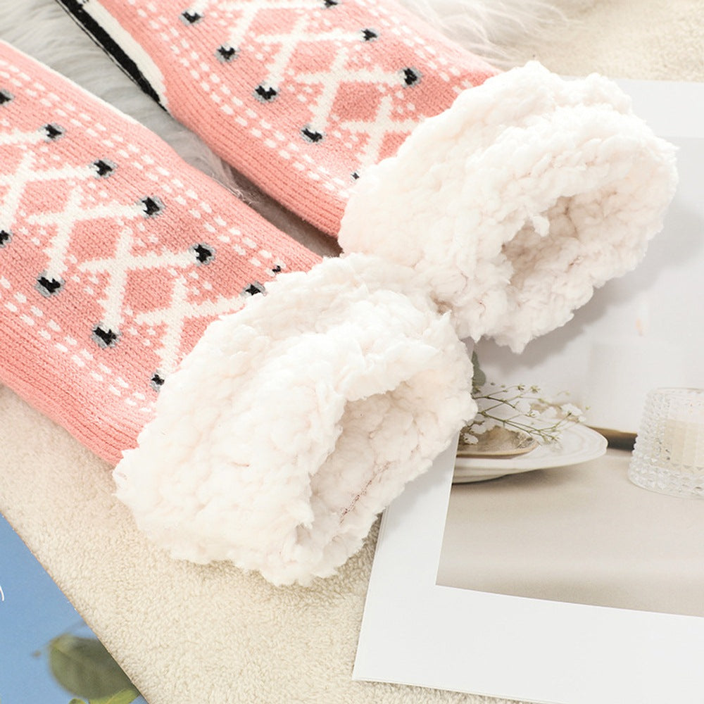 Non-Slip Fluffy Slipper Socks for Women Cozy Winter Warm House Socks