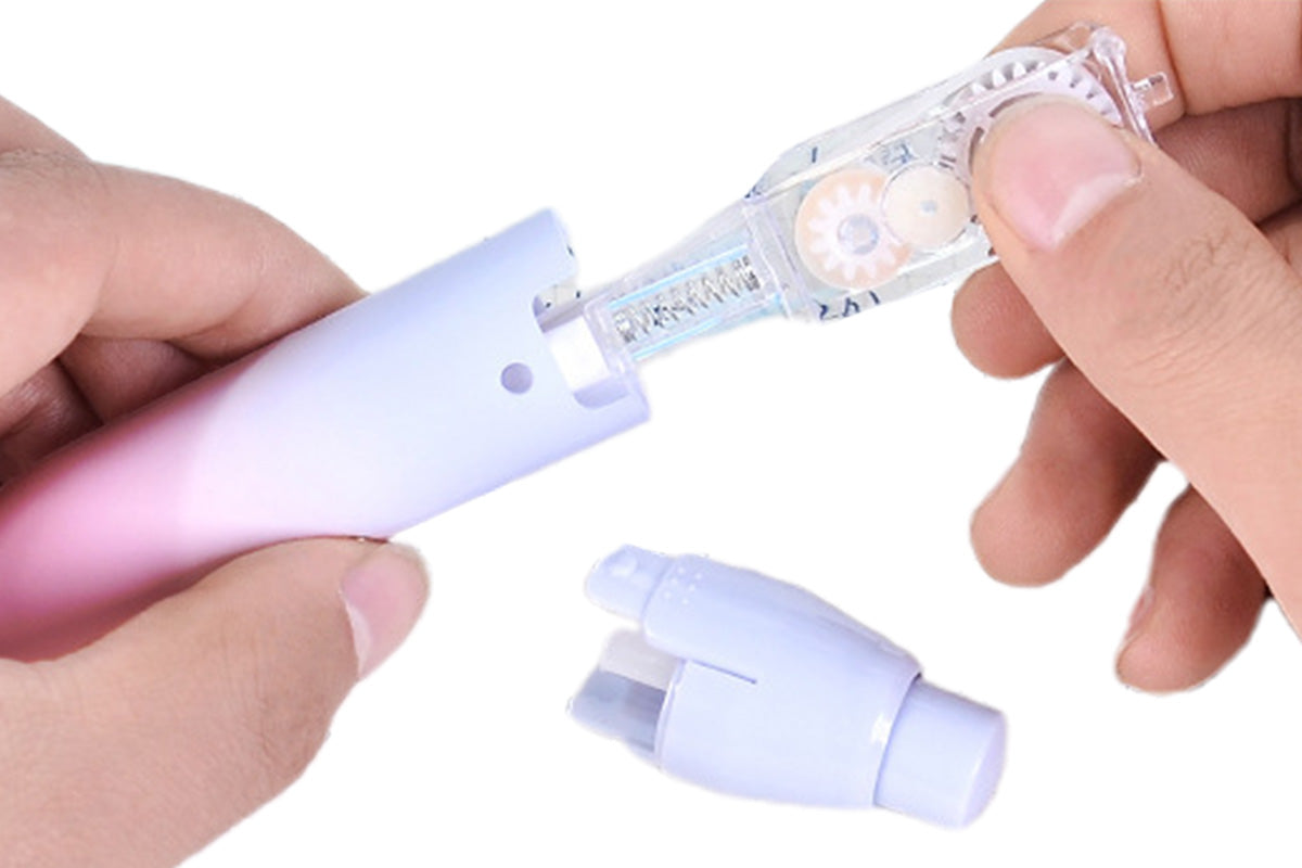 Set of 4pcs Smooth Glide White Correction Tape with 4pcs Refills