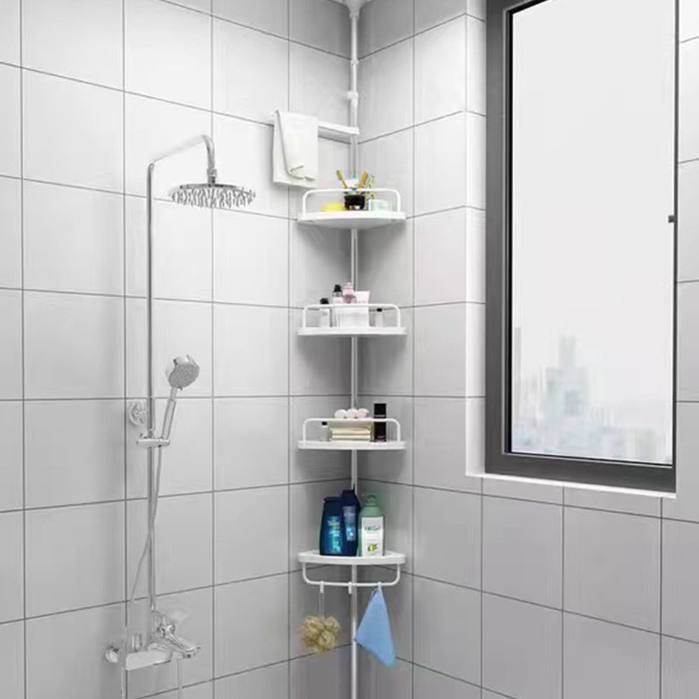 4 Tier Telescopic Bathroom Wall Corner Shelf Rack Shower Caddy Storage Organizer