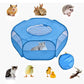 Portable Pop Up Small Animal Playpen with Clear Panels and Top Cover