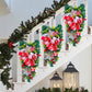25x6x50cm Christmas Wreath Candy Cane Ornament Hanging Xmas Door Wall Decor