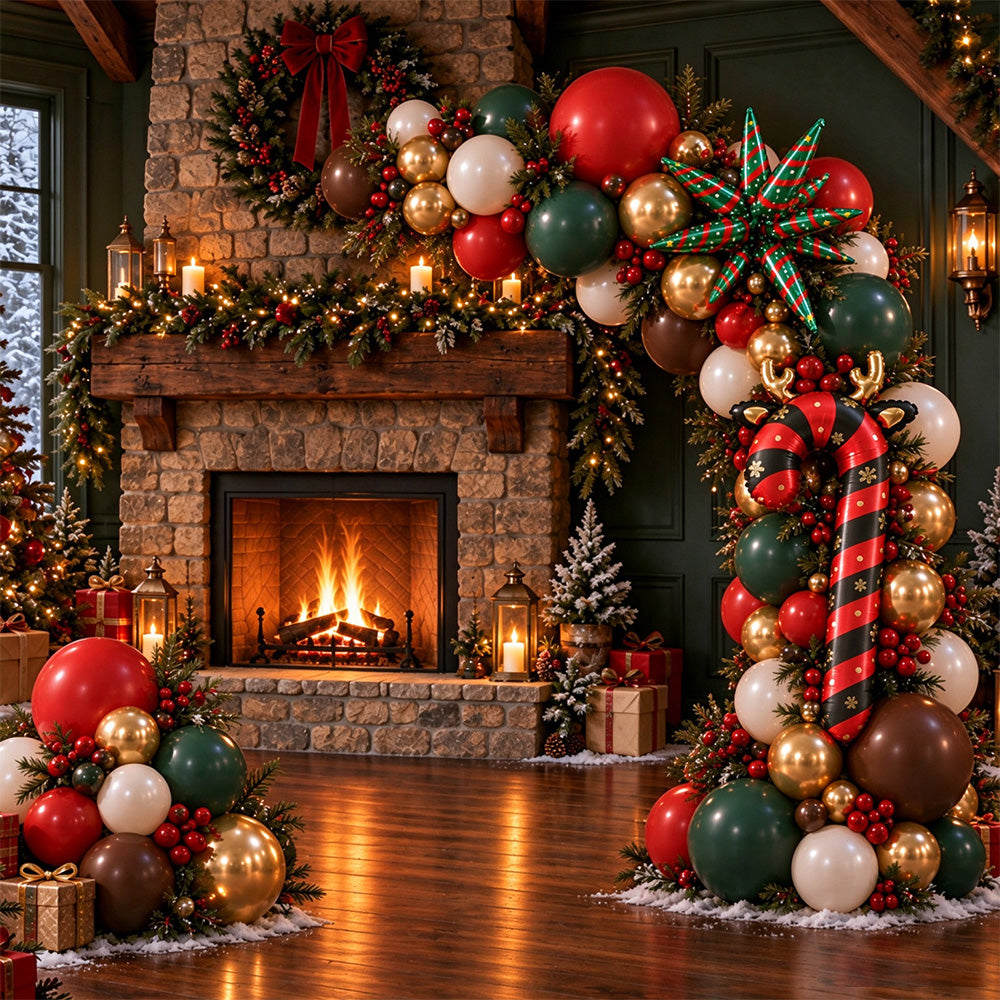 114 Pcs Christmas Balloon Arch Garland Kit with Red Green Foil Balloons