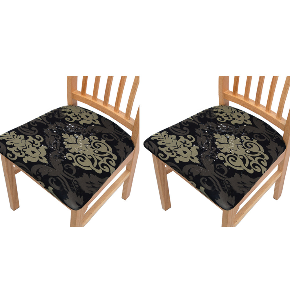 TPU Stretch Printed Chair Seat Covers with Elastic Ties and Button