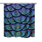 180X180CM Colorful Feathers Polyester Shower Curtain-Navy