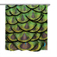 180X180CM Colorful Feathers Polyester Shower Curtain-Green