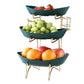 3-Tier Plastic Fruit Plate Wooden Frame