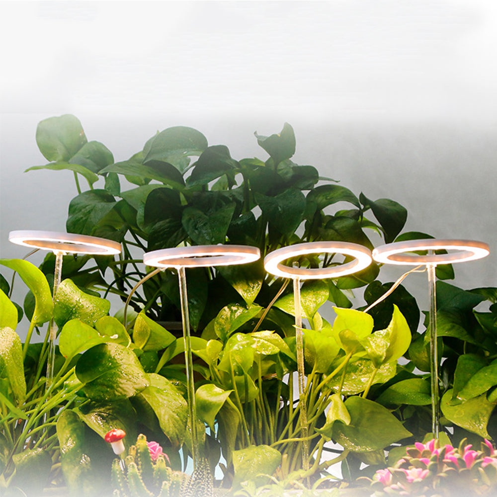 USB Powered Full Spectrum LED Plant Light for Indoor Plants(Yellow/Four Heads)