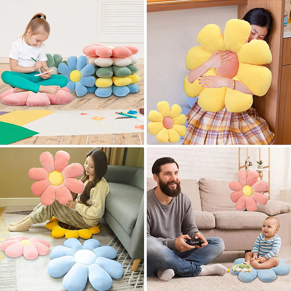 Cute Daisy Pillow Cushion Flower Floor Pillow Seating Cushion
