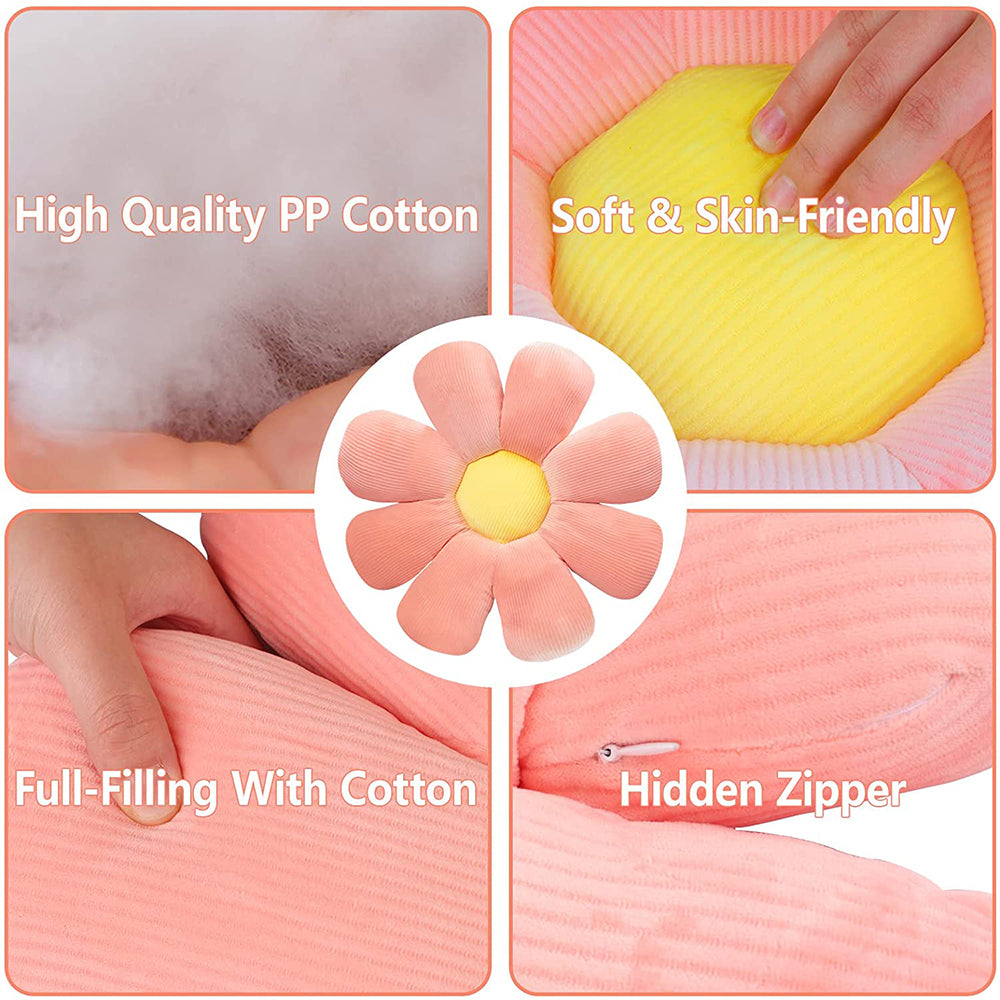 Cute Daisy Pillow Cushion Flower Floor Pillow Seating Cushion