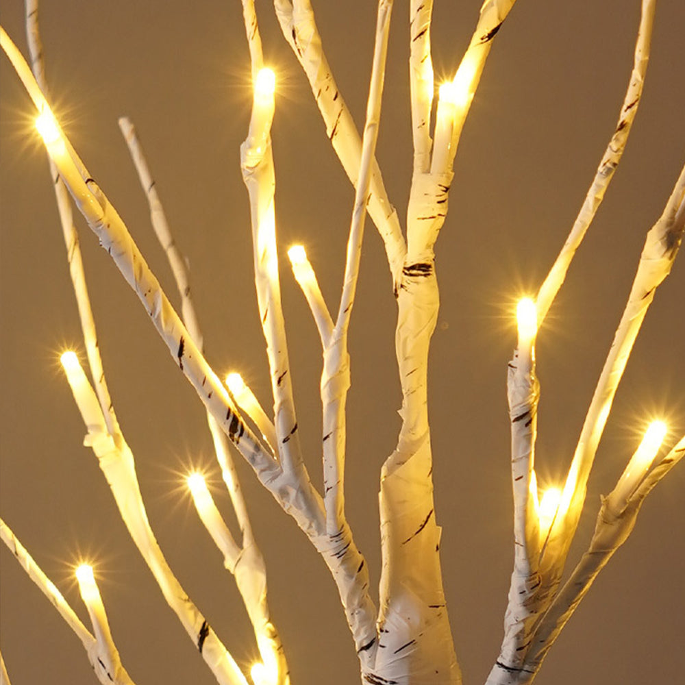 24LED Lighted Birch Tree Light Warm White LED Artificial Branch Tree Lamp