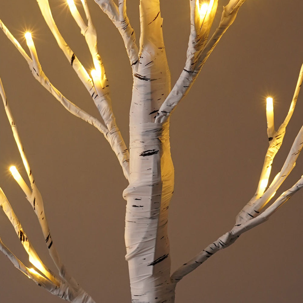 24LED Lighted Birch Tree Light Warm White LED Artificial Branch Tree Lamp